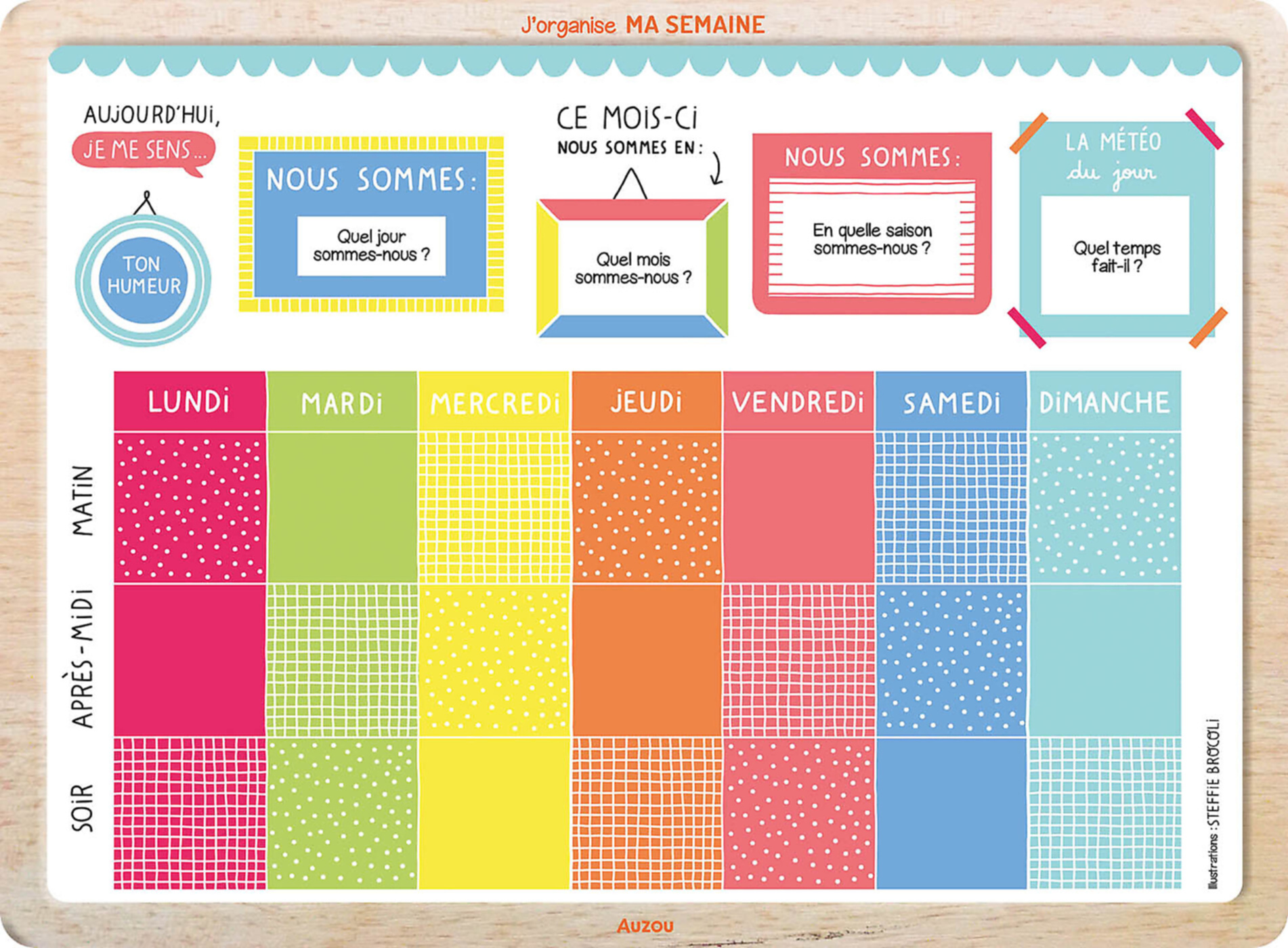 Mon Tableau J'organise Ma Semaine