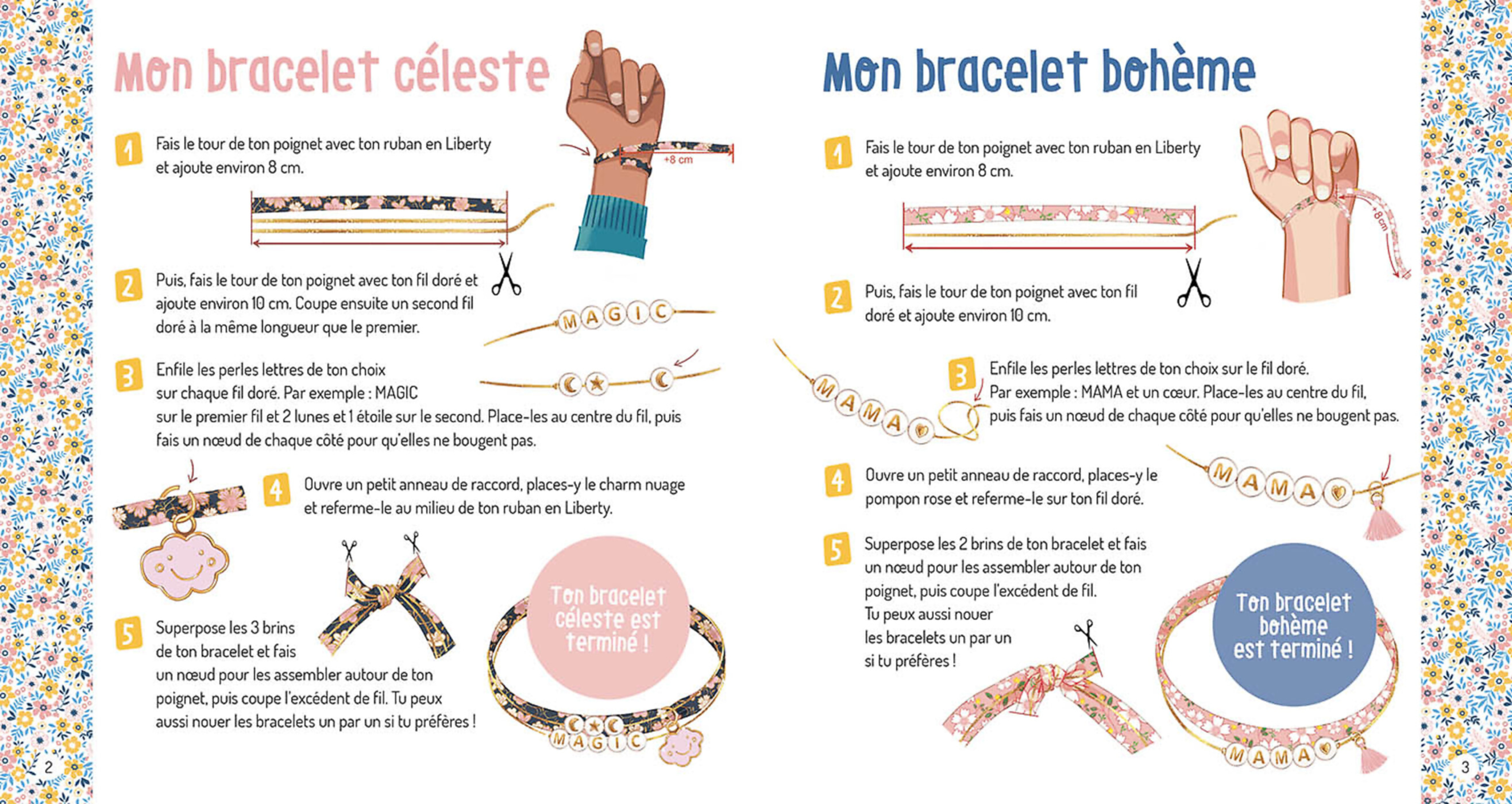 Ma Boîte À Bijoux - Mes Bracelets À Messages En Liberty Ma Boîte À Bijoux - Mes Bracelets À Messages En Liberty