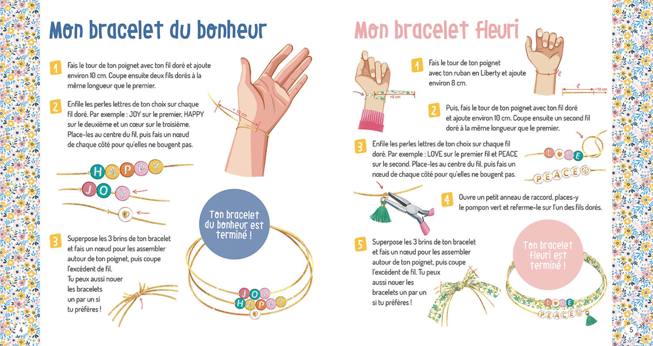 Ma Boîte À Bijoux - Mes Bracelets À Messages En Liberty Ma Boîte À Bijoux - Mes Bracelets À Messages En Liberty