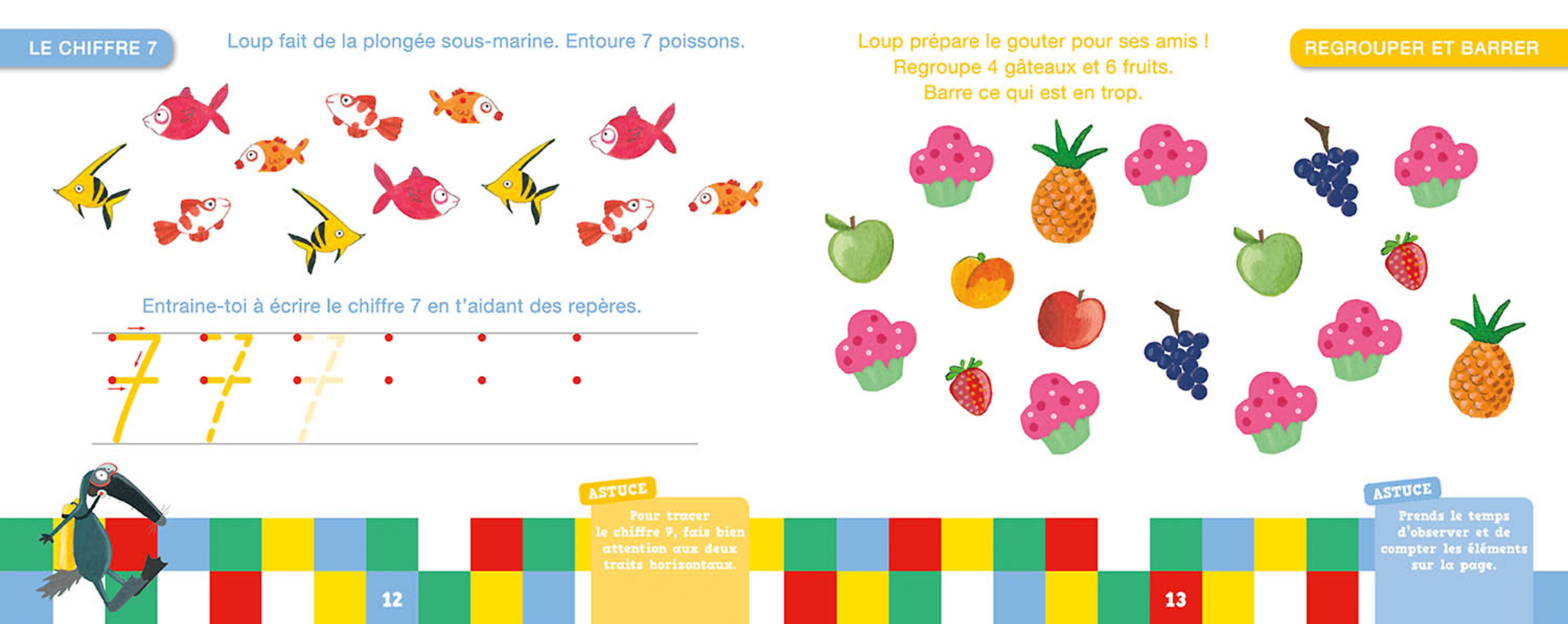 Livre Ardoise - Mes Premiers Chiffres Avec Loup