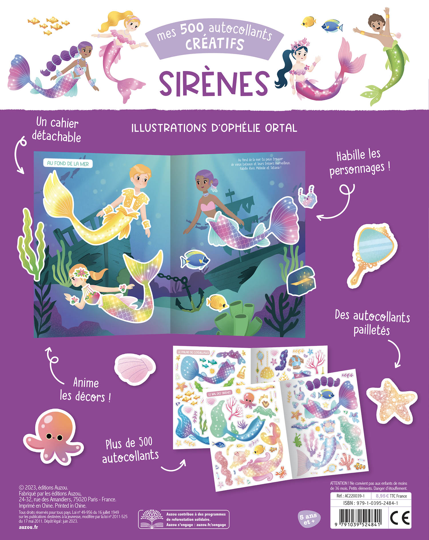 Mes 500 Autocollants Créatifs - Sirènes Mes 500 Autocollants Créatifs - Sirènes