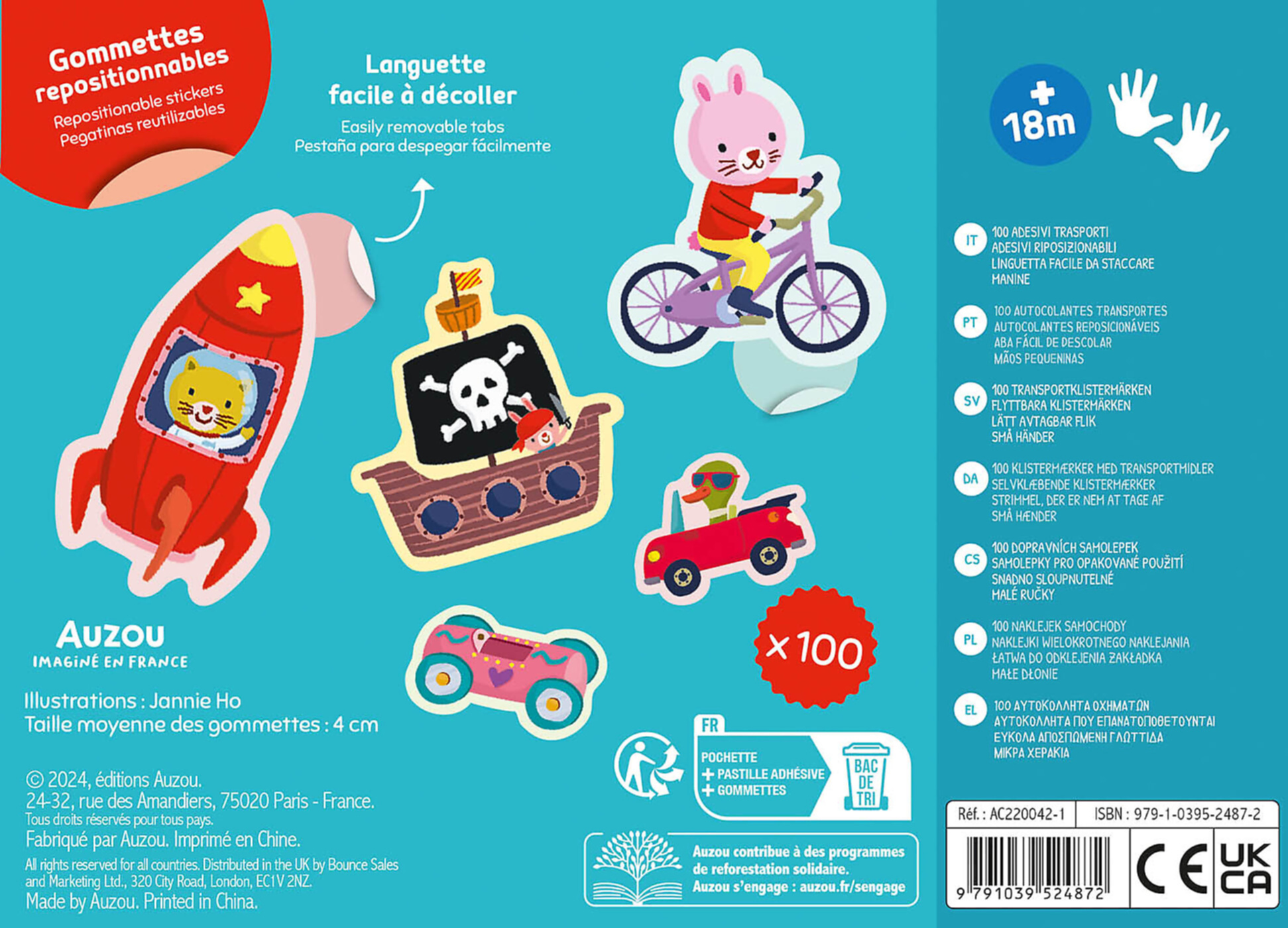 Ma Pochette De 100 Gommettes - Transports