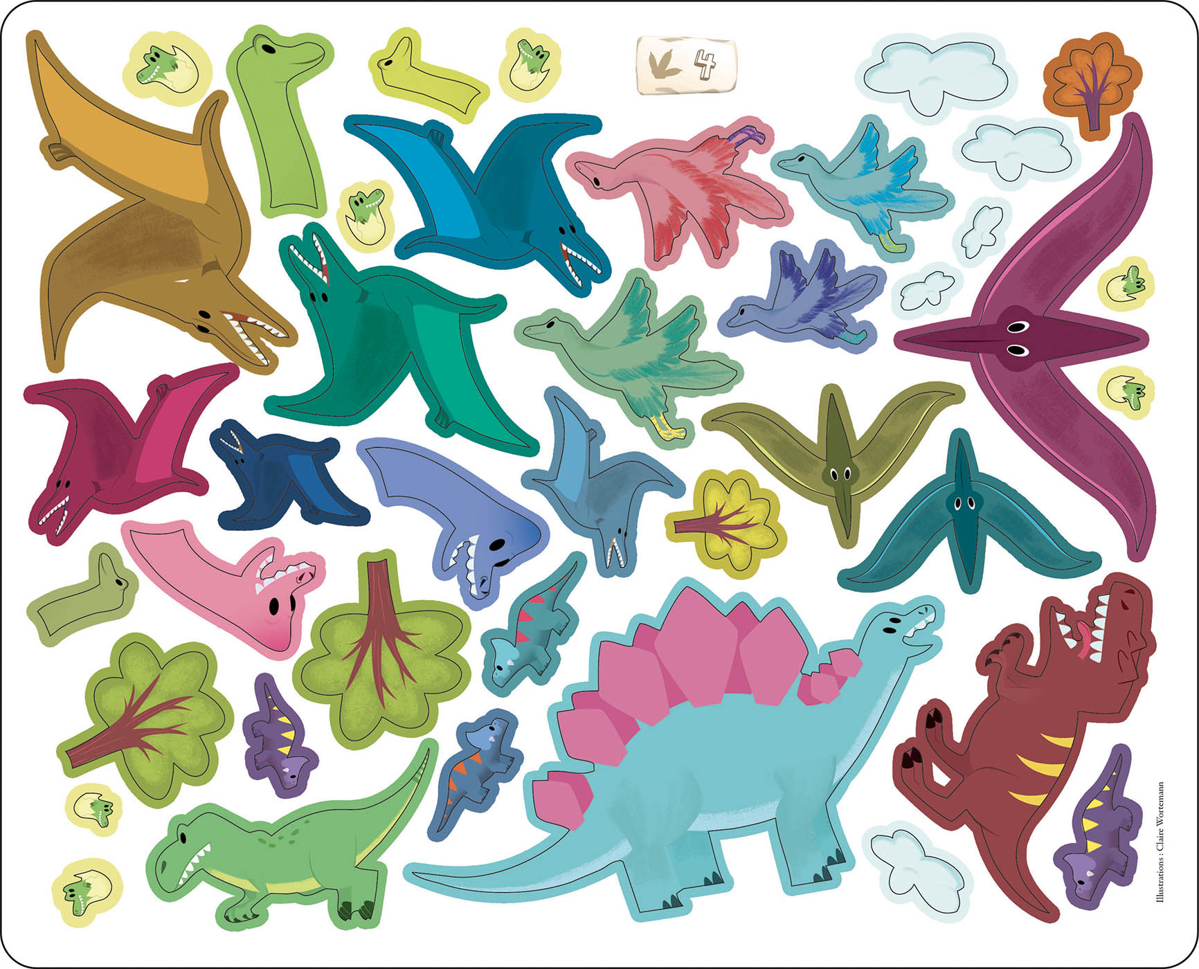 Ma Pochette D'artiste - 200 Autocollants Dinosaures Ma Pochette D'artiste - 200 Autocollants Dinosaures