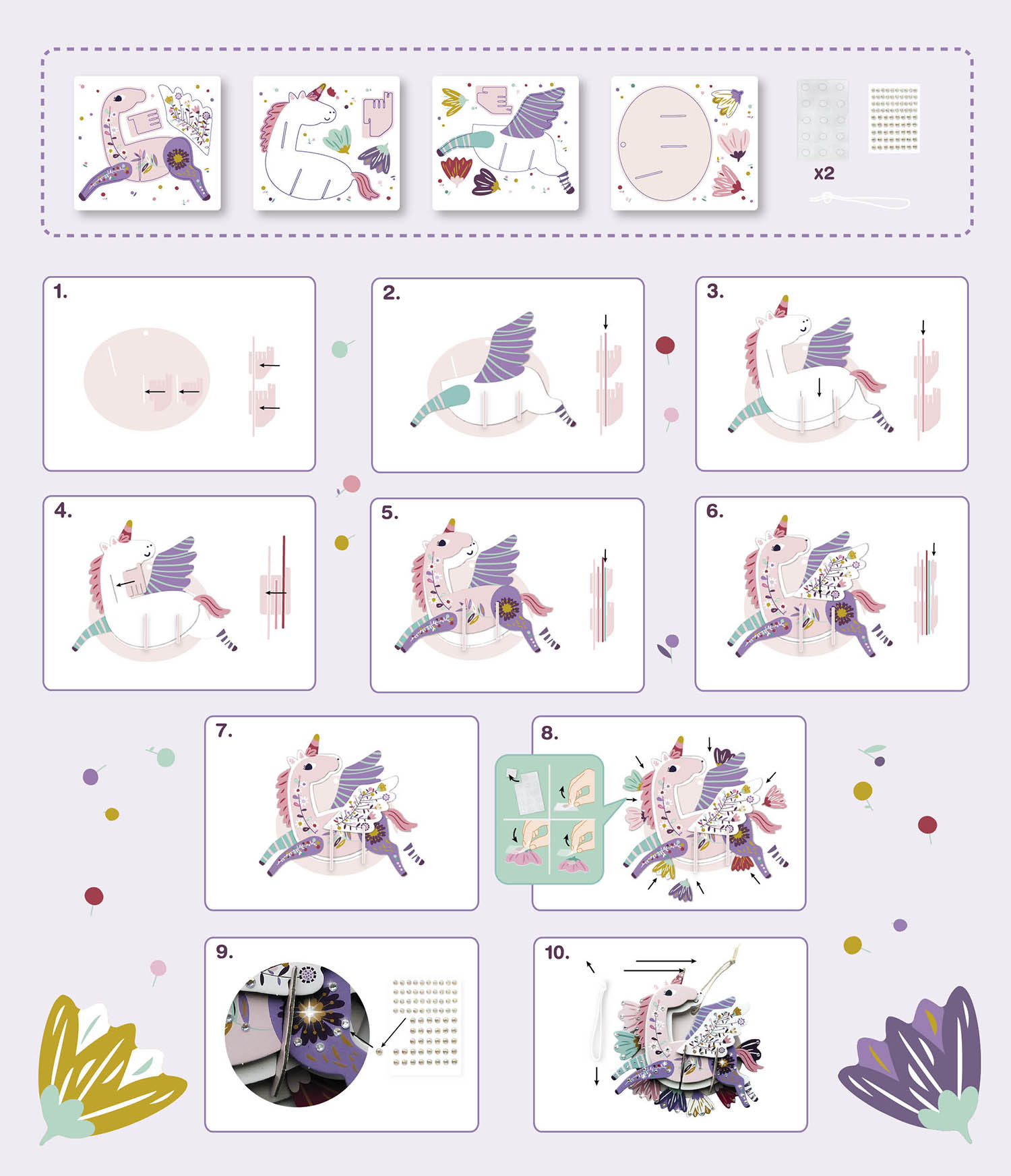 Mon Coffret D'artiste - Ma Jolie Licorne À Strass Mon Coffret D'artiste - Ma Jolie Licorne À Strass