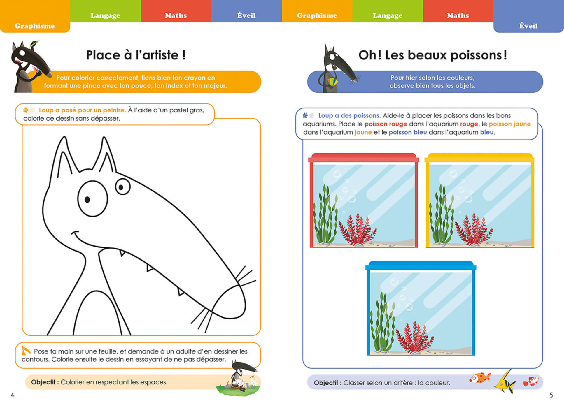 Je Rentre En 1Re Maternelle Avec Loup