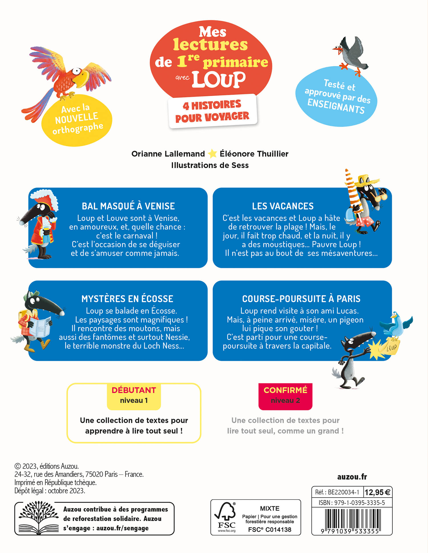 Mes Lectures De 1Re Primaire Avec Loup - Niveau 1 - 4 Histoires Pour Voyager