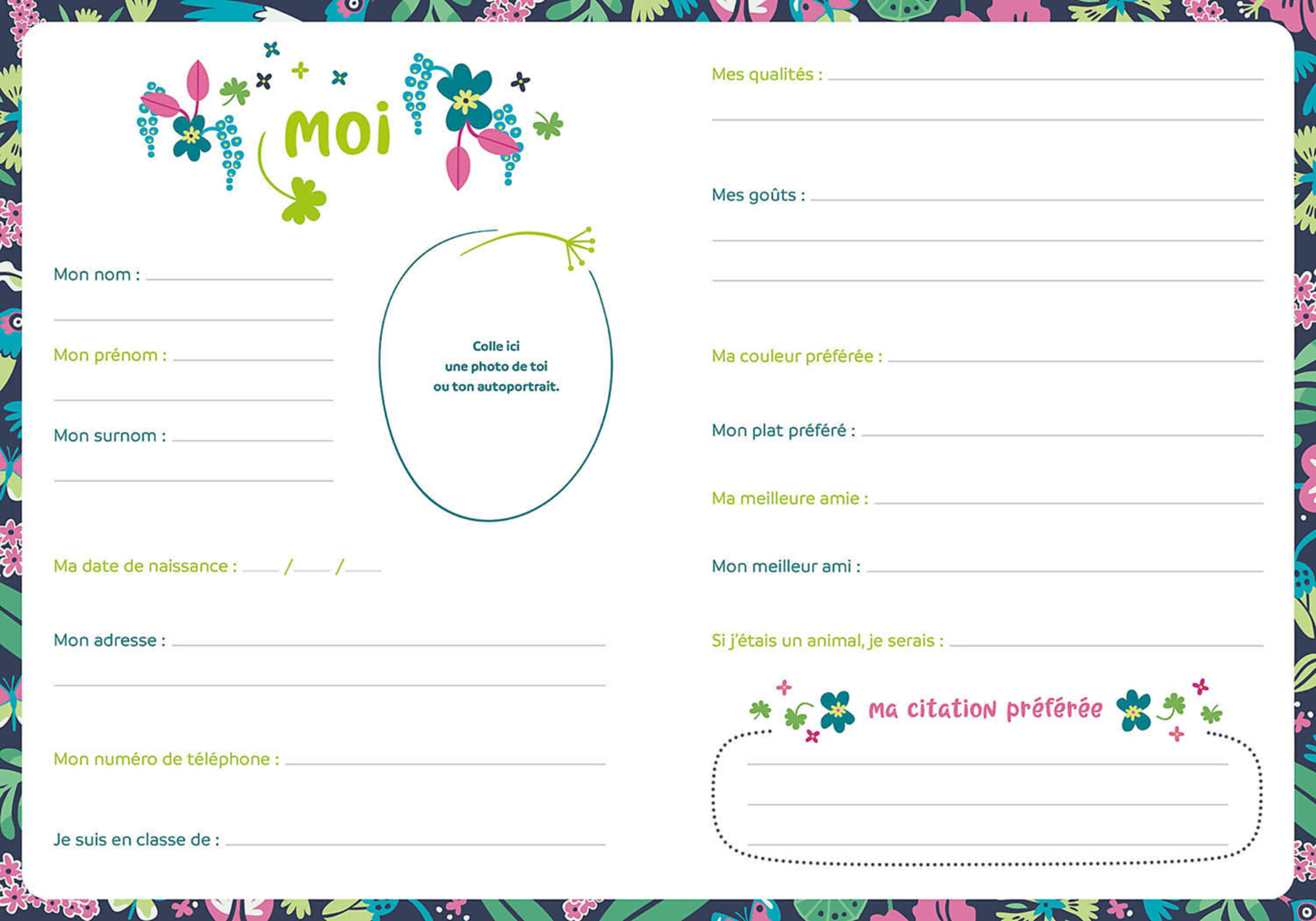 Ma Papeterie Créative - Carnet Jardin Secret Ma Papeterie Créative - Carnet Jardin Secret
