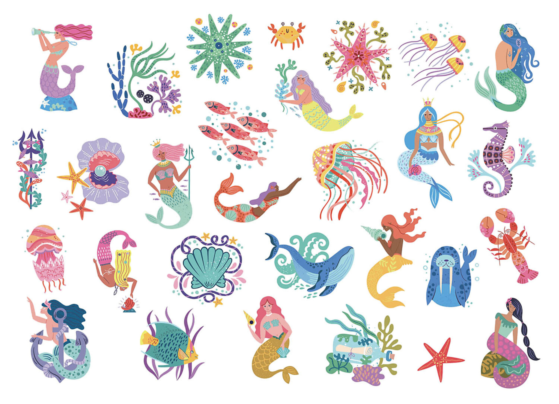 Mes P'tits Tattoos - Sirènes Et Océans Mes P'tits Tattoos - Sirènes Et Océans