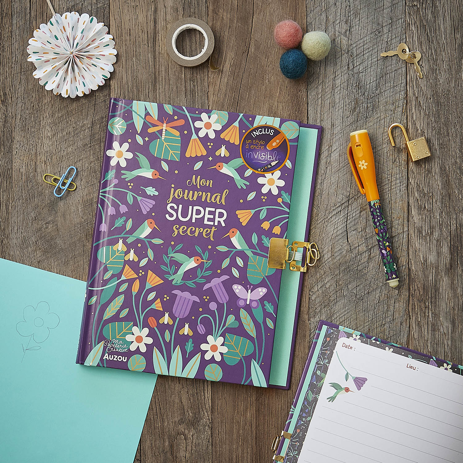 Mon Journal Super Secret - Avec Stylo À Encre Invisible Mon Journal Super Secret - Avec Stylo À Encre Invisible