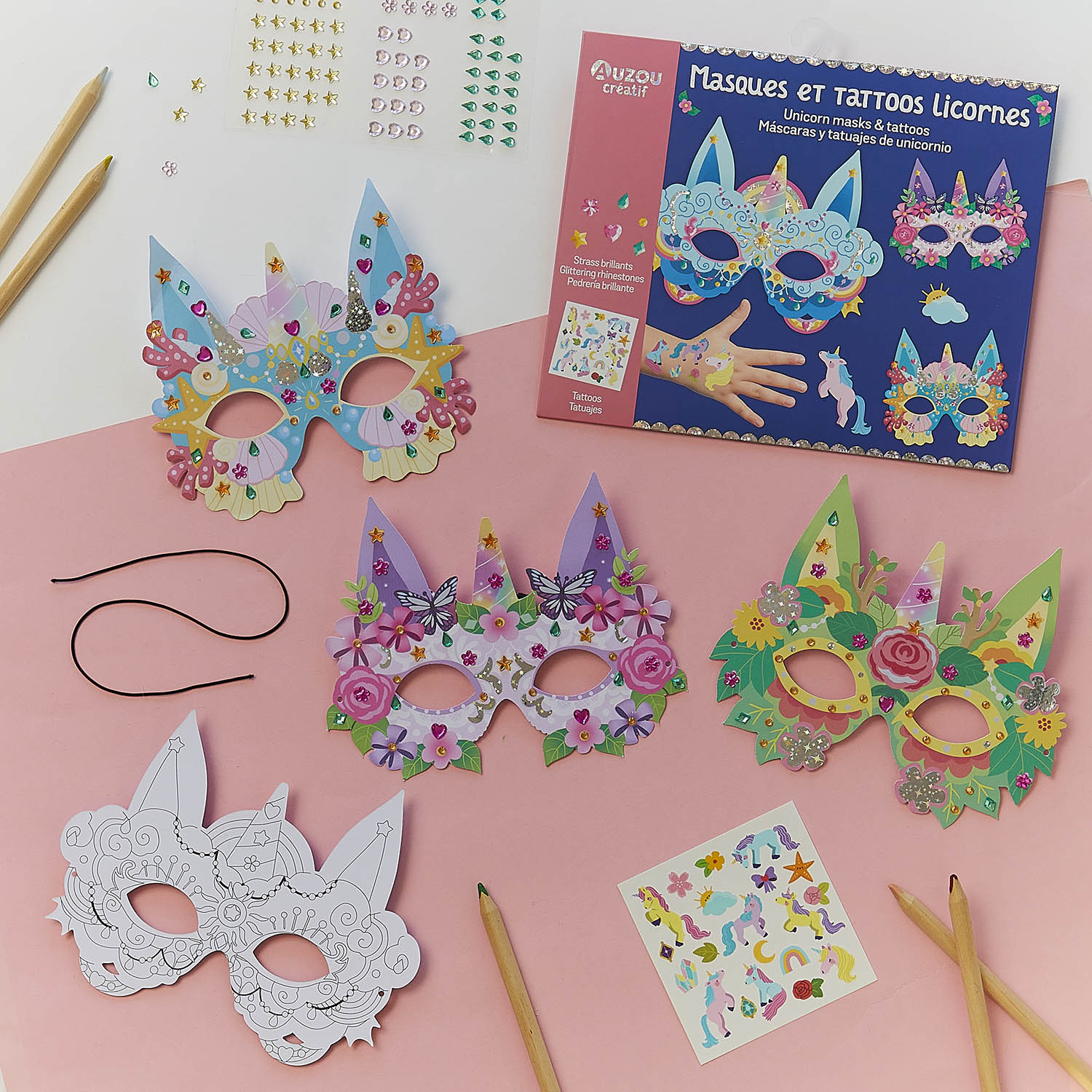 Ma Pochette D'artiste - Masques Et Tattoos Licornes Ma Pochette D'artiste - Masques Et Tattoos Licornes