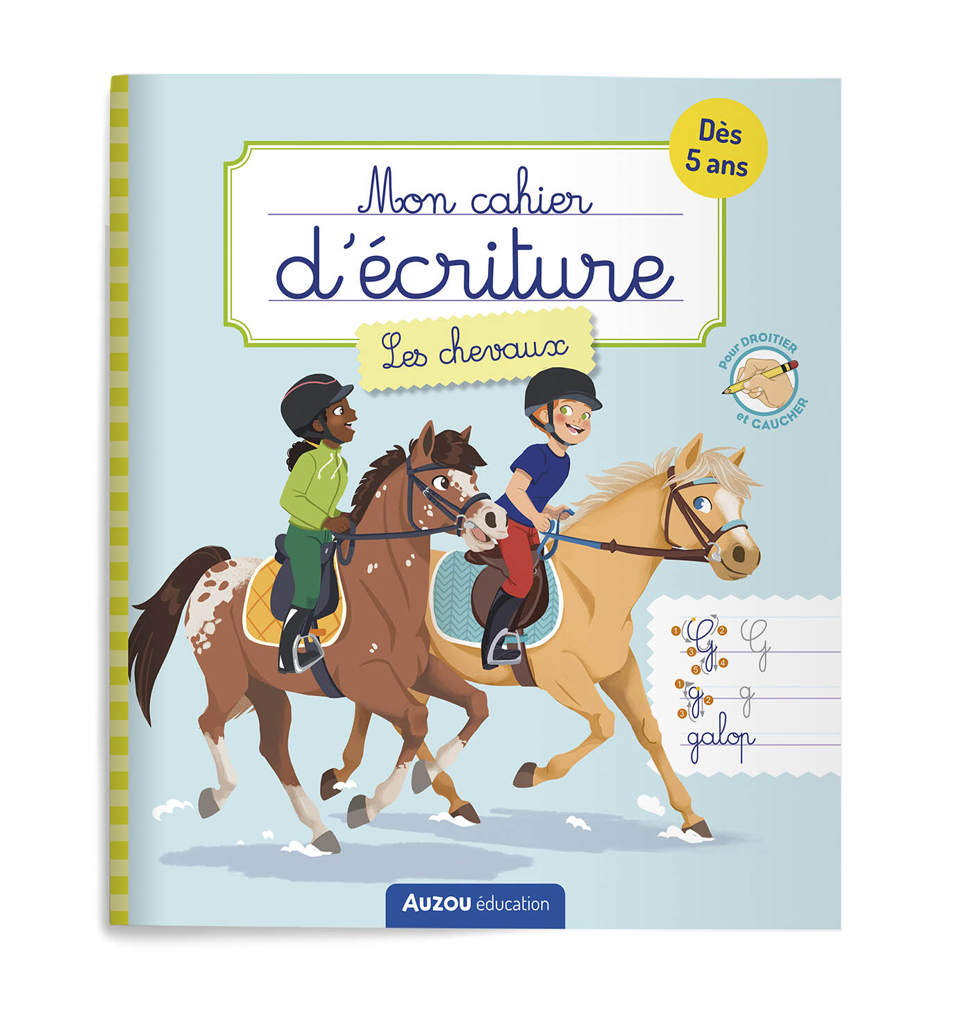 Mon Cahier D'écriture - Lettres Cursives - Les Chevaux