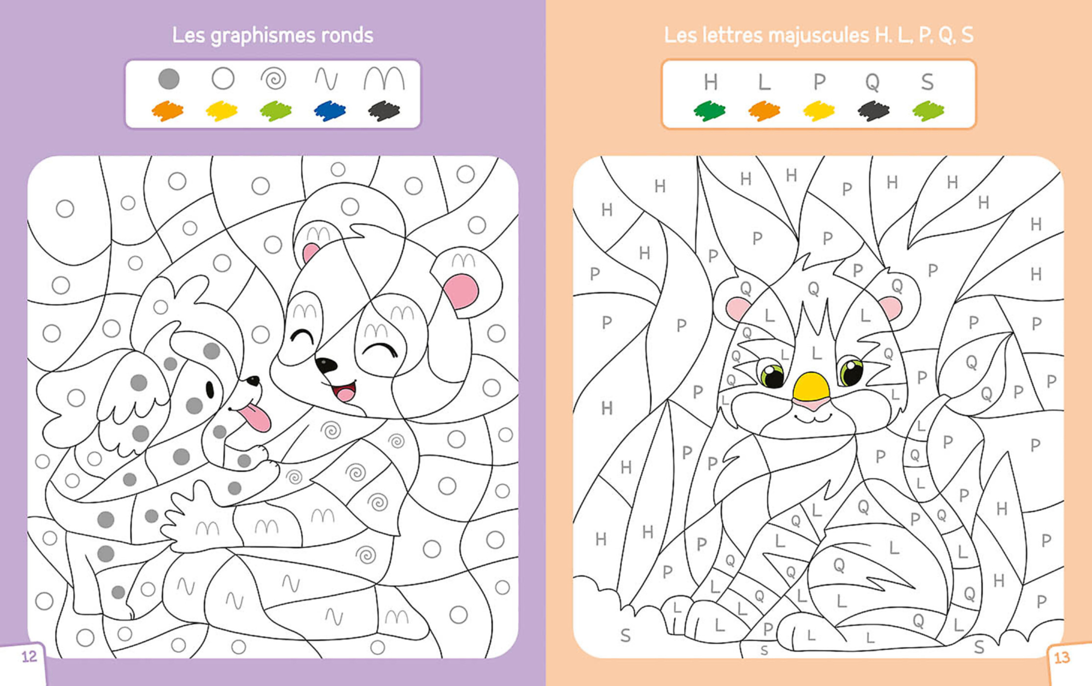 L'école Des Pandas - Mes Coloriages Magiques - Les Lettres