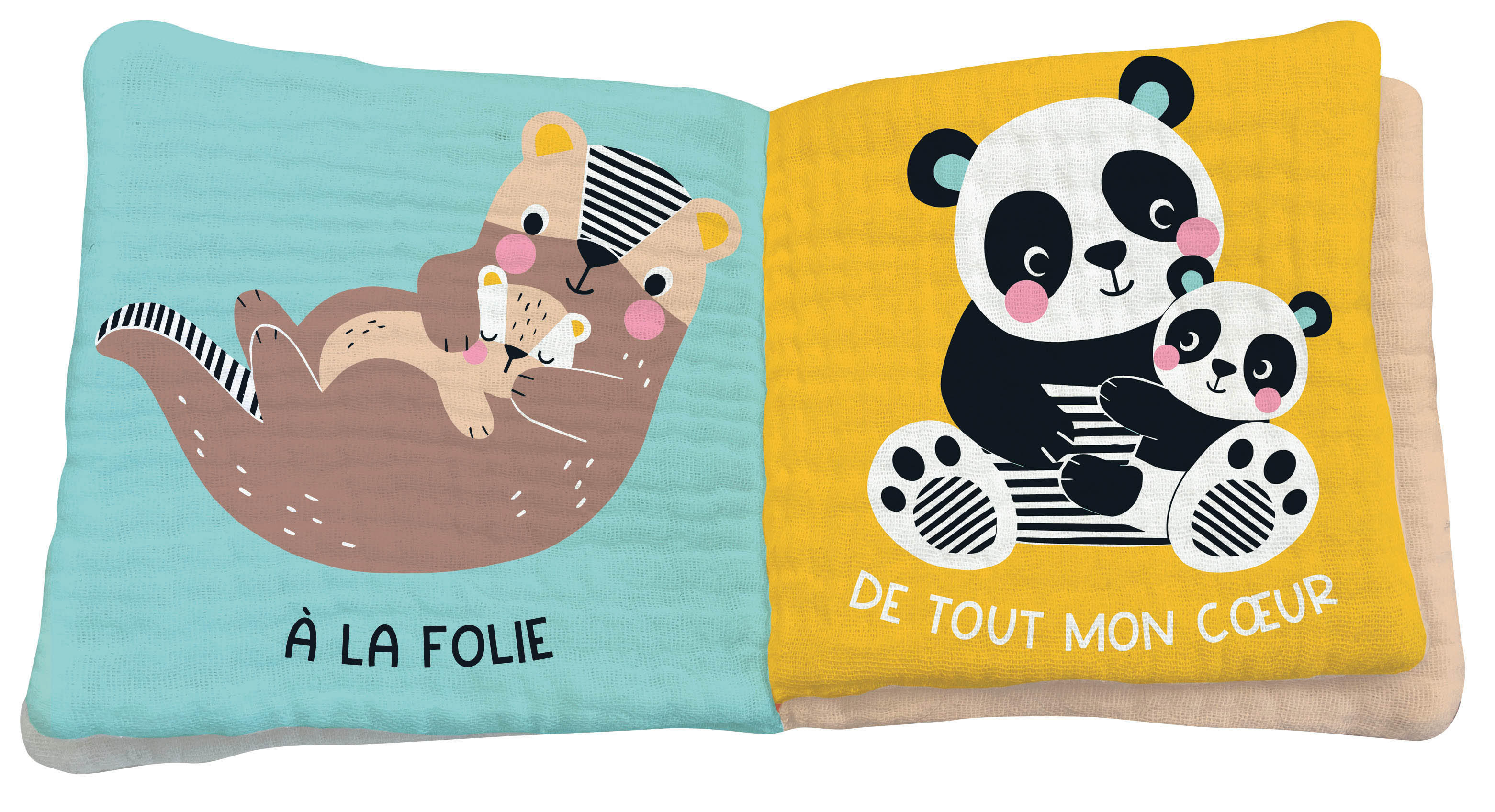 Mon Premier Livre Tissu En Lange - Je T'aime