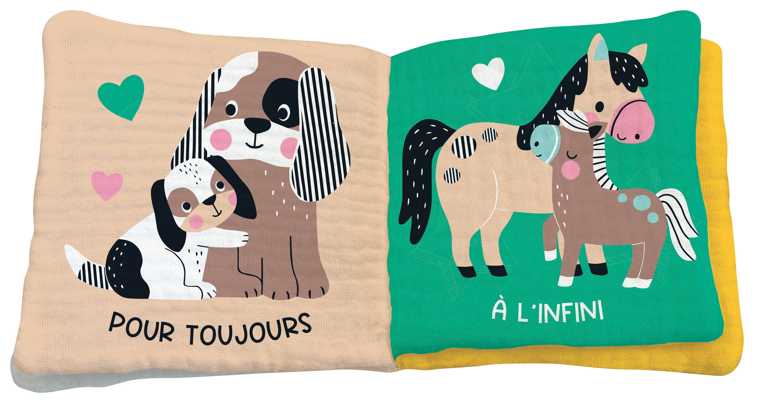 Mon Premier Livre Tissu En Lange - Je T'aime Mon Premier Livre Tissu En Lange - Je T'aime