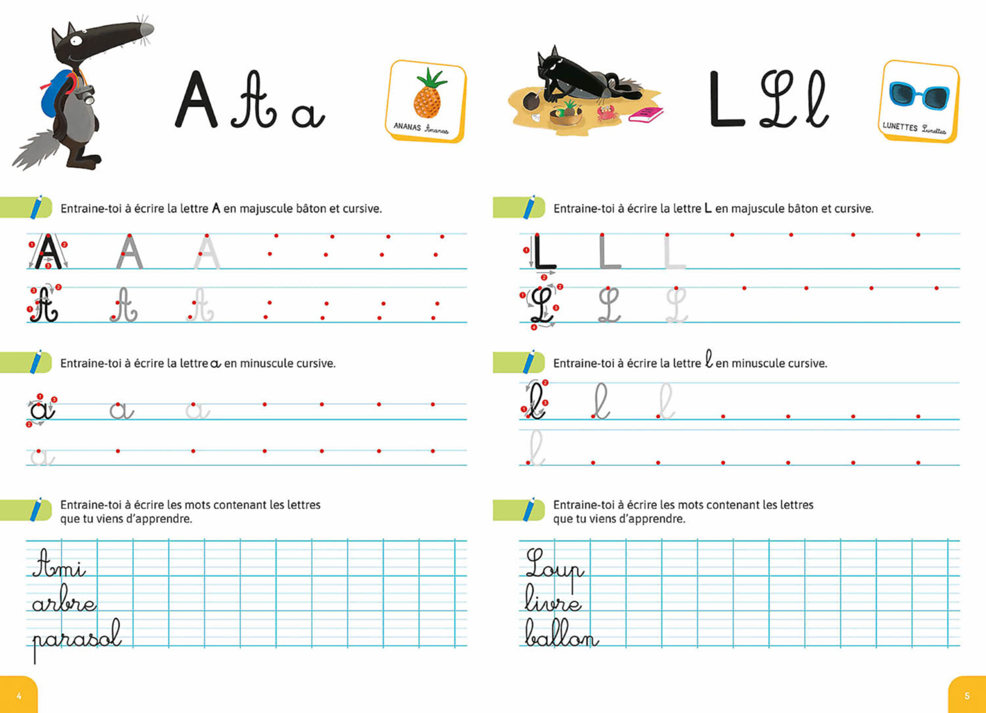 Mon Cahier D'écriture Avec Loup En Vacances Mon Cahier D'écriture Avec Loup En Vacances