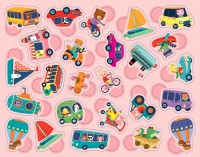 Boîte De Gommettes Métal - Les Transports