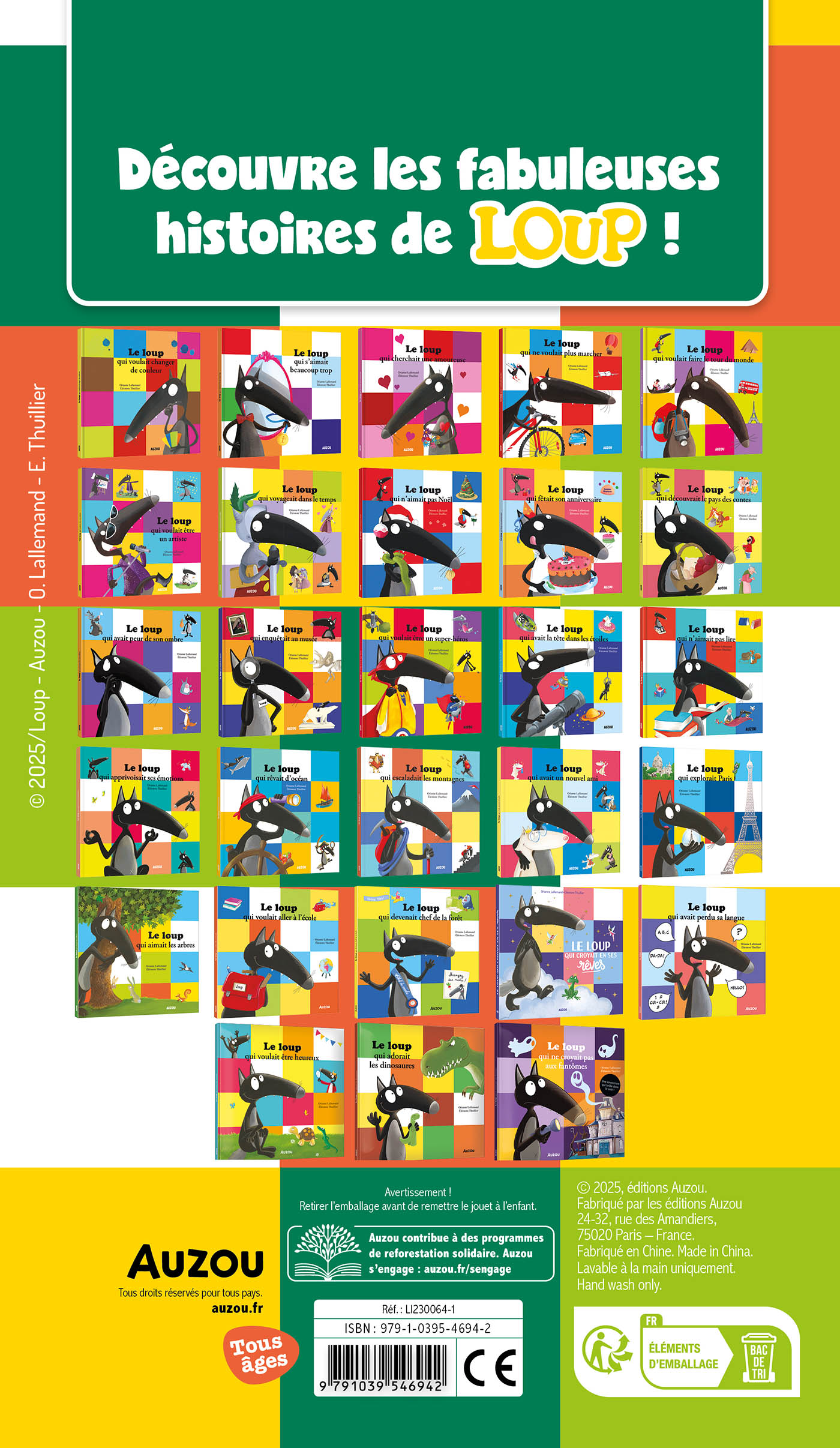 Ma Peluche Loup Jardinier