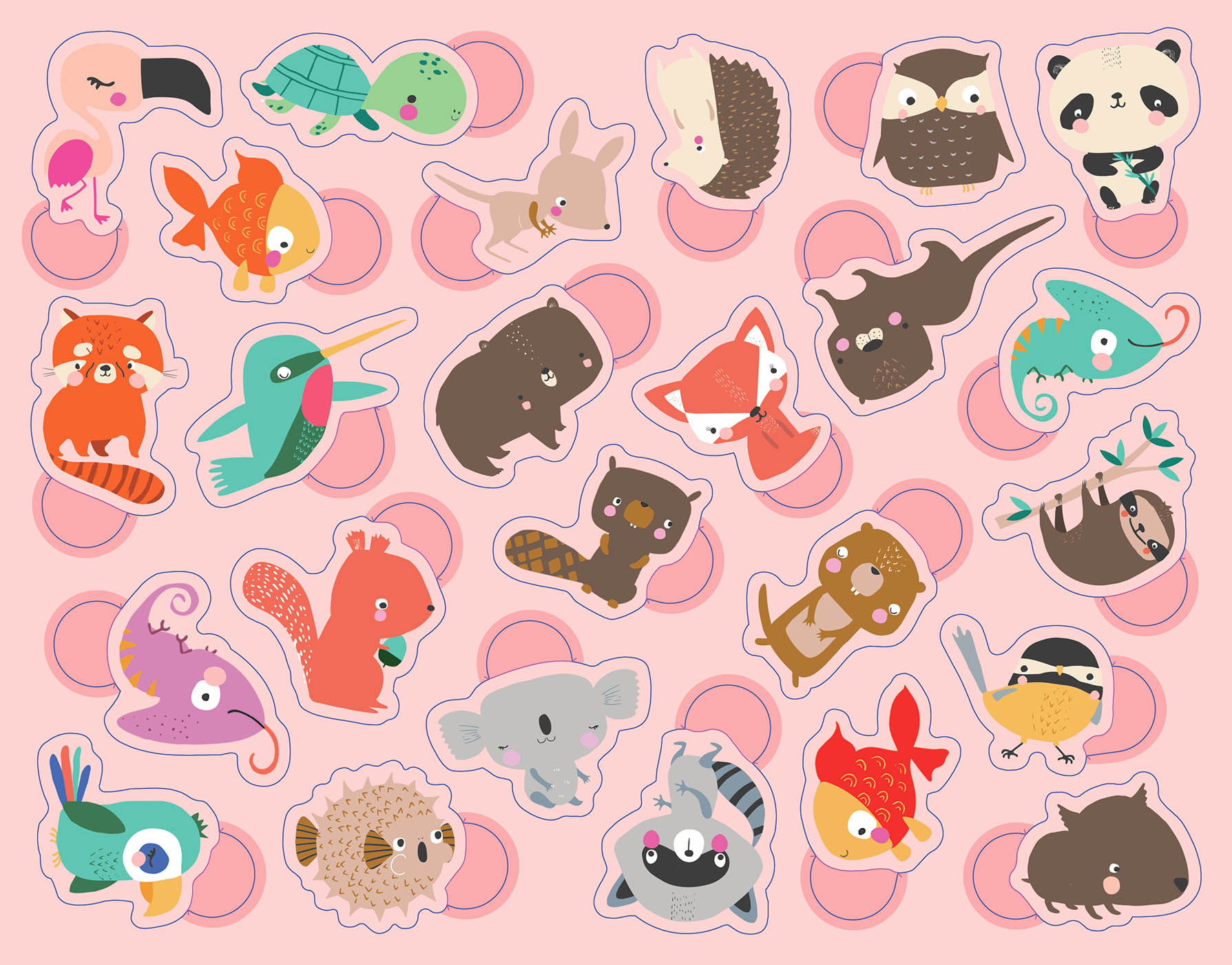 300 Gommettes Bébés Animaux