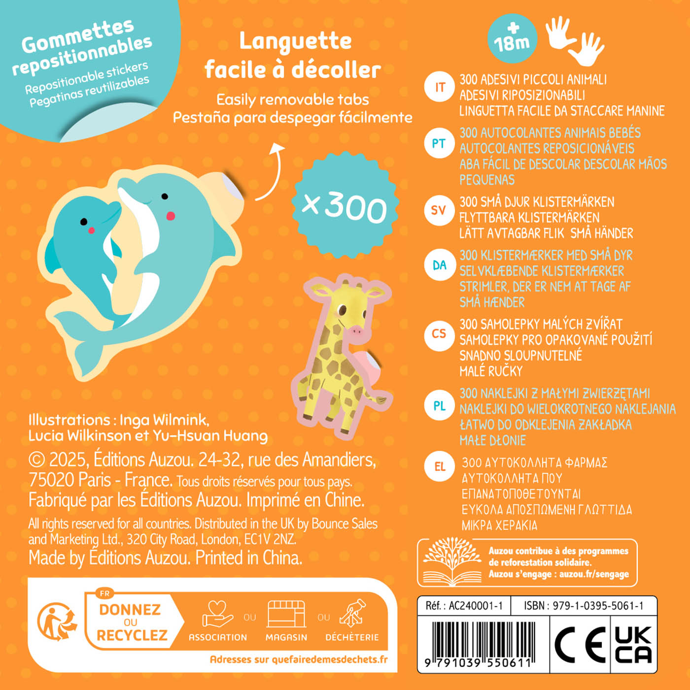 300 Gommettes Bébés Animaux