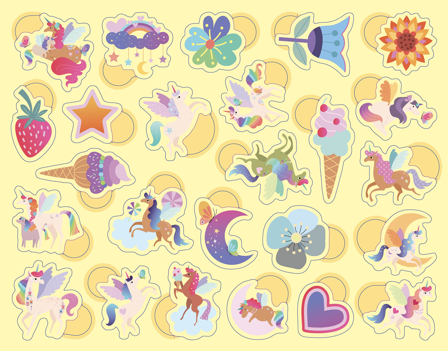 Boîte De Gommettes Métal - Les Licornes