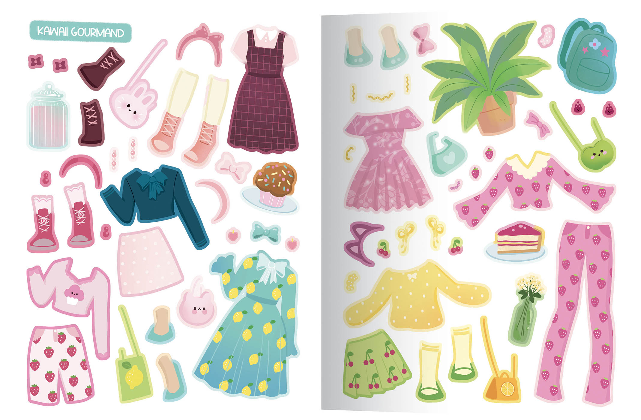 Mes 500 Autocollants Créatifs - Tenues Kawaii Mes 500 Autocollants Créatifs - Tenues Kawaii