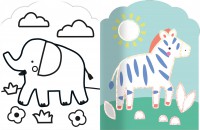 Je Colorie Sans Dépasser - Animaux De La Savane