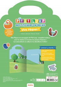 P'tit Loup - Mes Stickers En Relief - Vive Pâques