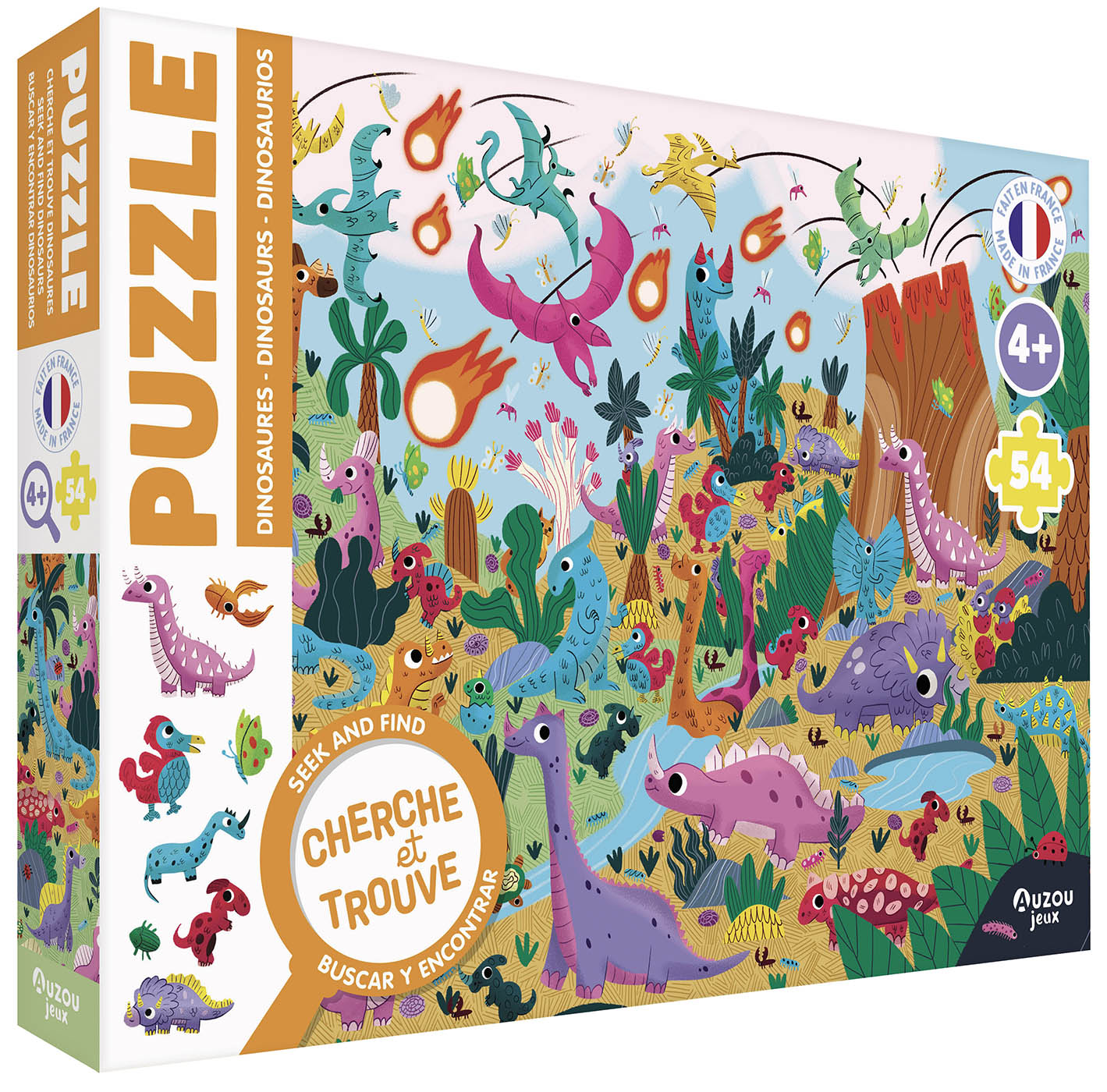 Puzzle Cherche Et Trouve - Les Dinosaures Puzzle Cherche Et Trouve - Les Dinosaures
