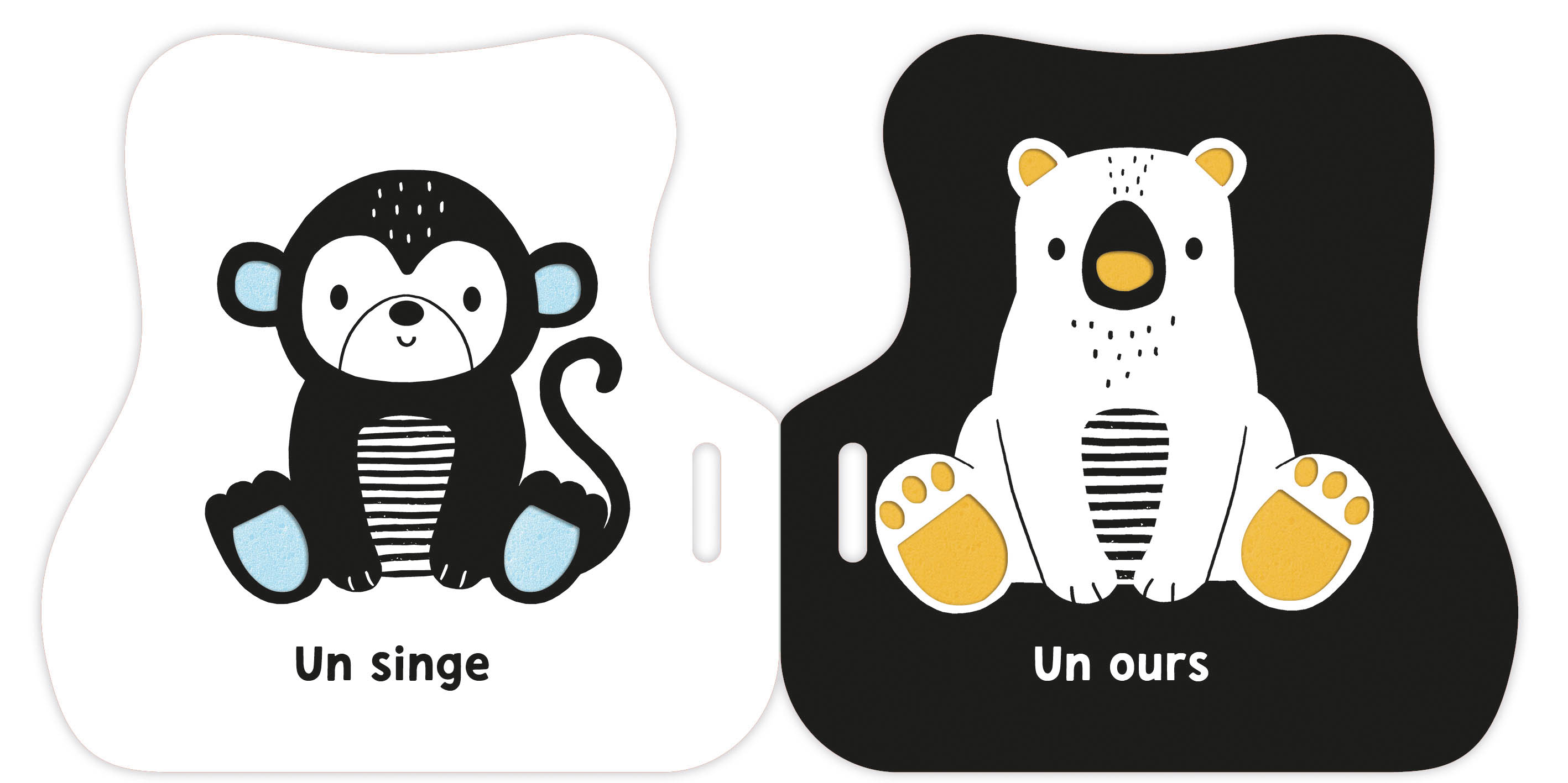 Mon Premier Livre Poussette En Noir Et Blanc - Animaux Mignons Mon Premier Livre Poussette En Noir Et Blanc - Animaux Mignons