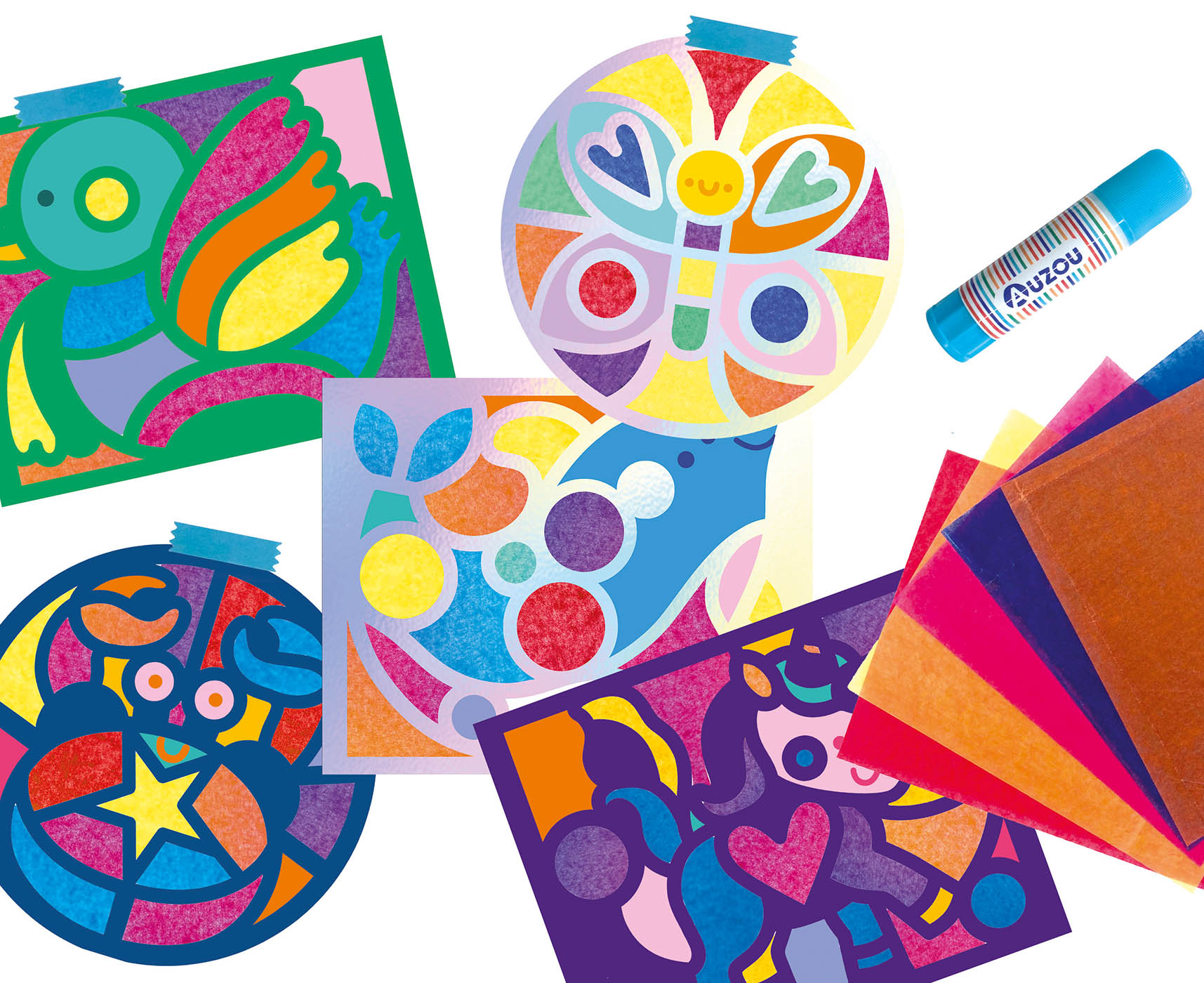 Mon Coffret D'artiste - Animaux En Vitrail Mon Coffret D'artiste - Animaux En Vitrail