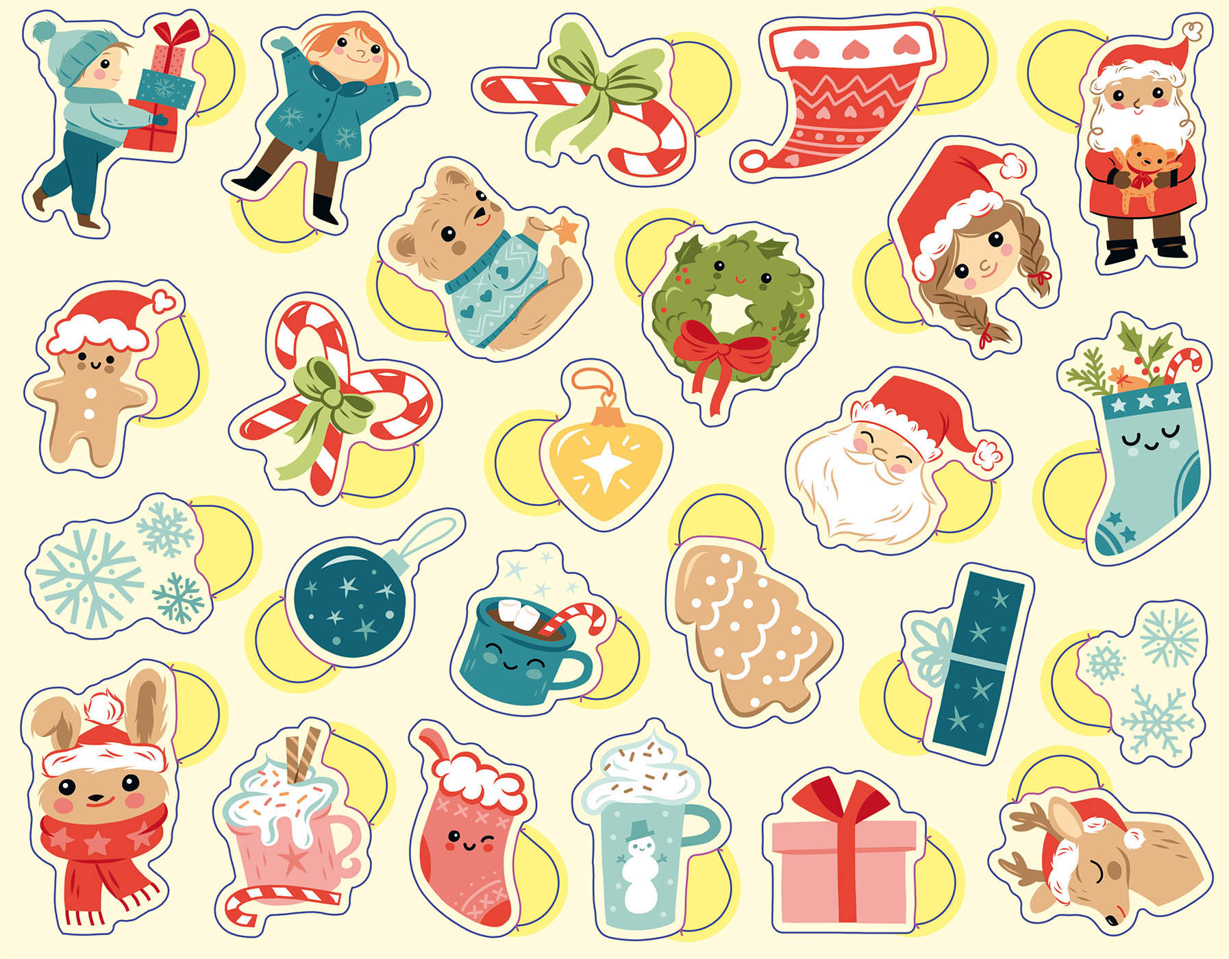 Boîte Métal - 300 Gommettes Noël Boîte Métal - 300 Gommettes Noël