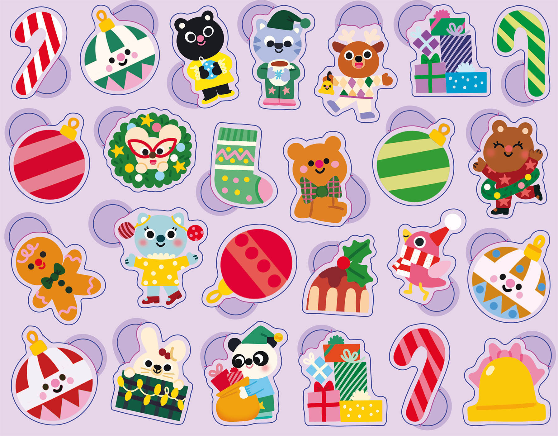 Boîte Métal - 300 Gommettes Noël