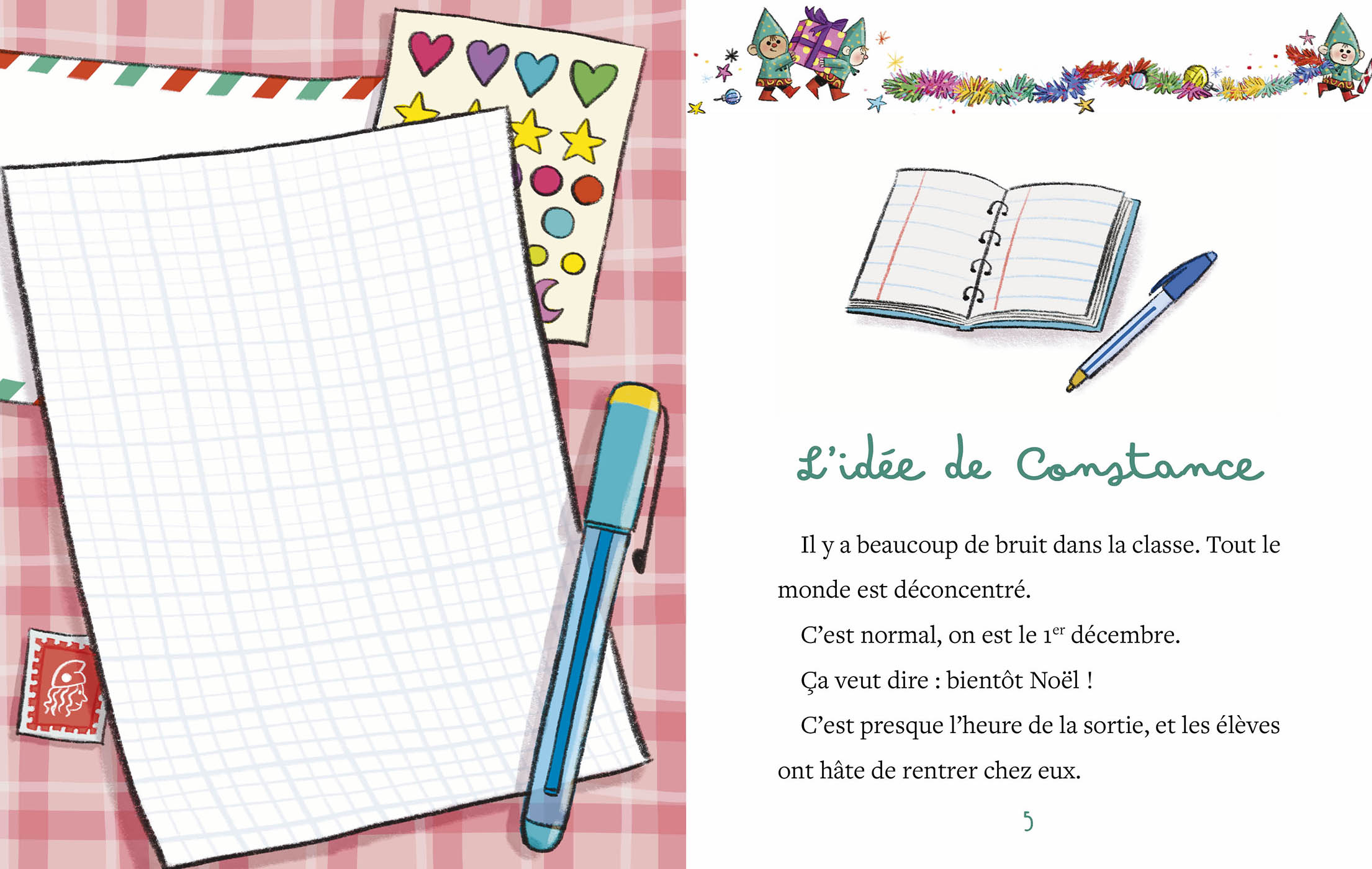 Romans De L’avent - Mon Premier Roman De L'avent - Le Père Noël À L'école