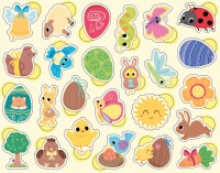 Boîte Métal - 300 Gommettes Pâques