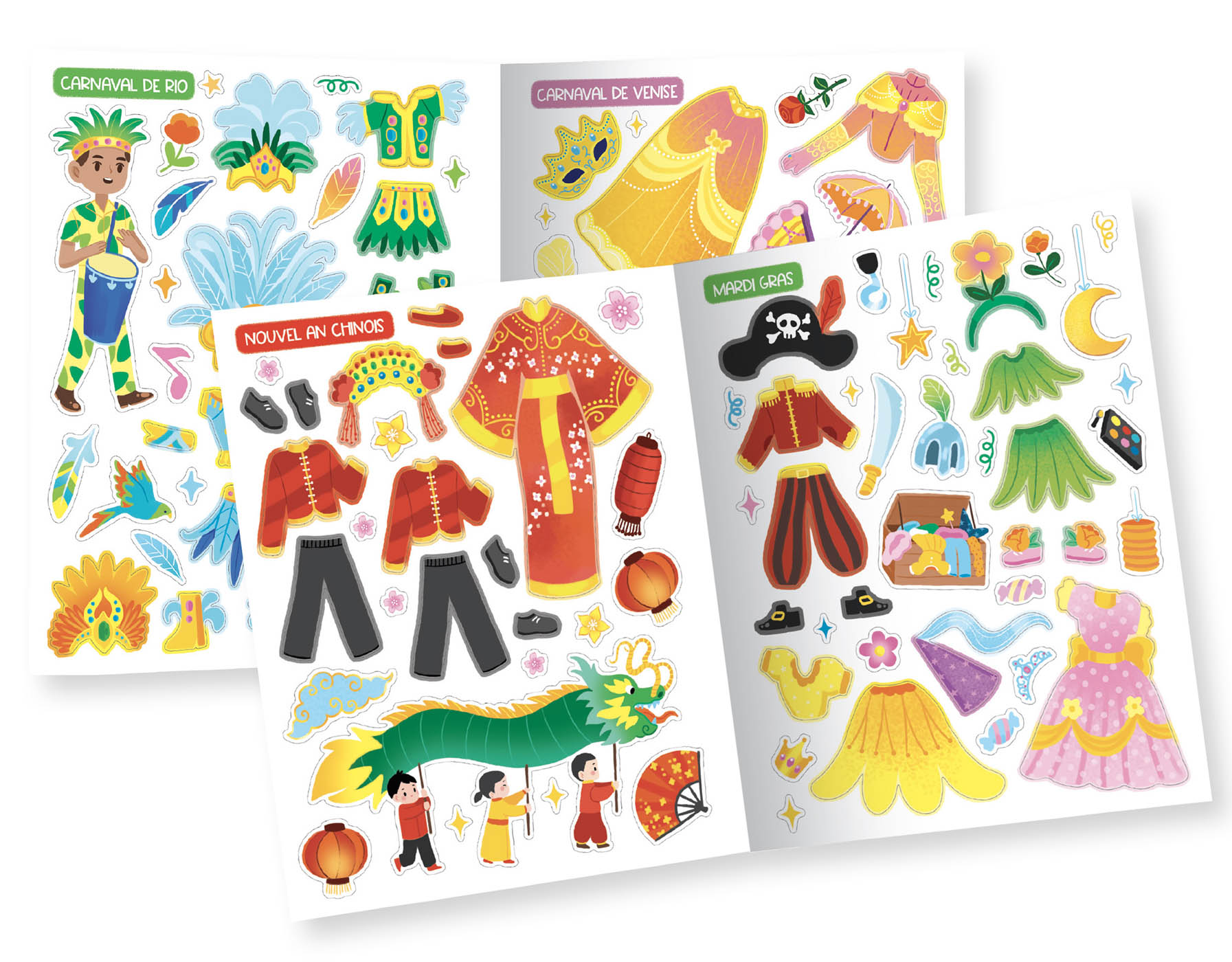 Mes 500 Autocollants Créatifs - Carnaval Mes 500 Autocollants Créatifs - Carnaval