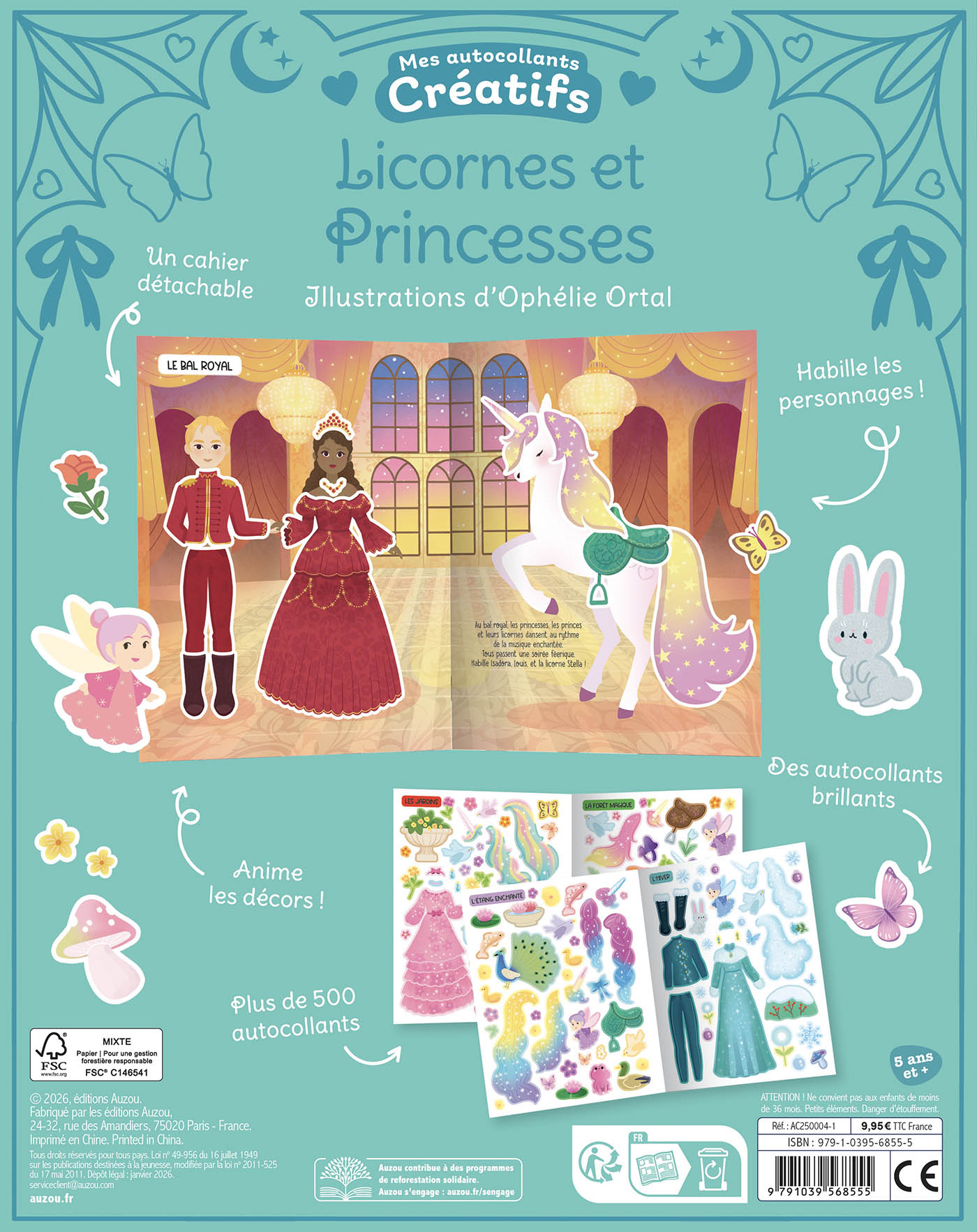 Mes 500 Autocollants Créatifs - Licornes Et Princesses