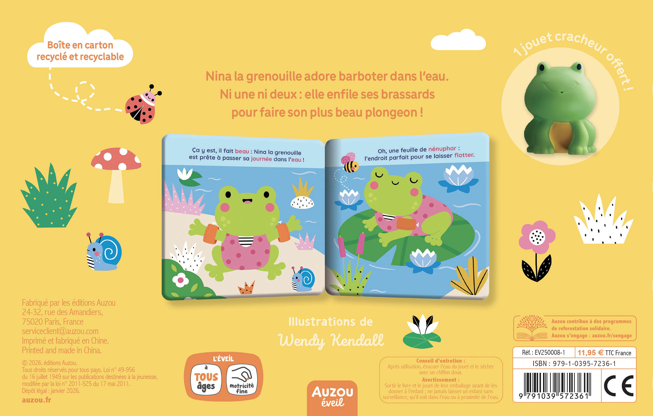 Mon Premier Livre De Bain - Valisette - Nina La Grenouille