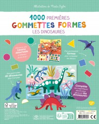 Mes Tout Premiers Autocollants - 1000 Premières Gommettes Formes Dinosaures